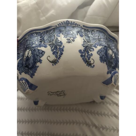 Hand-Painted Greece Blue & White Tureen with Lid • Very Rare Vintage Ceramic - Picture 14 of 14